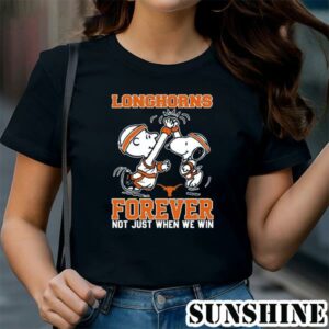 Peanuts Snoopy and Charlie Brown Texas longhorn Forever Not Just When We Win Shirt 1 TShirt