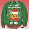 Pikachu Pokemon All I Want For Christmas Is Chu Ugly Sweater Pokemon 1 1