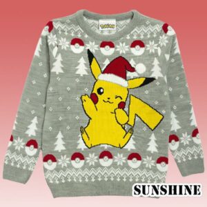 Pikachu Santa Hat Pokemon Ugly Christmas Sweater 1 1