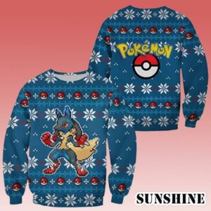 Pokemon Lucario Pokemon Ugly Christmas Sweater 1 1