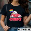 Snoopy And Woodstock Drives Car Kansas City Chiefs Pride Flag Shirt 1 TShirt