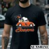 Snoopy And Woodstock Drives Car Oregon State Beavers Flag Shirt 2 Shirt