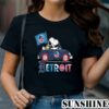 Snoopy And Woodstock Driving Car Detroit Sports Teams Flag Shirt 1 TShirt