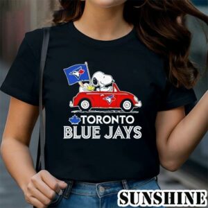 Snoopy And Woodstock Driving Car Toronto Blue Jays Shirt 1 TShirt