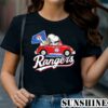 Snoopy Drives Car With Texas Rangers Flag Shirt 1 TShirt