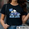 Snoopy Drives Car WithToronto Blue Jays Flag shirt 1 TShirt