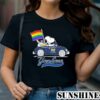 Snoopy and Woodstock Driving Car New York Yankees Pride Flag shirt 1 TShirt