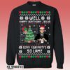 The Office Happy Birthday Jesus Sorry Your Partys so Lame Ugly Christmas Sweater 1 1