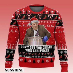 The Office Kevin Malone Dont Get Too Chilly This Christmas Ugly Christmas Sweater 1 1