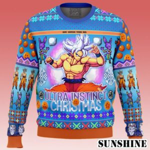 Ultra Instinct Goku Dragon Ball Super Dragon Ball Z Ugly Christmas Sweater Xmas 1 1