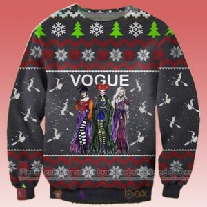 Vogue Witches Sanderson Sisters Hocus Pocus Ugly Christmas Sweater 1 1