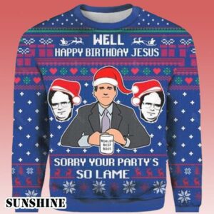 Well Happy Birthday Jesus Ugly Christmas Sweater Merry Xmas Sweatshirt 1 1