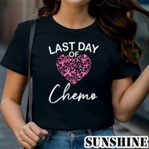 Womens Breast Cancer Last Day Of Chemo Pink Ribbon T Shirt 1 TShirt