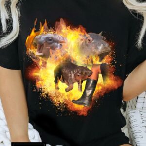 Baby Hippo Shirt I Love Moo Deng Shirt Moo Deng Bootleg Rap Tee Hippo Lover T Shirt Cute Baby Hippo Shirt Moo Deng I Love You Shirt 1