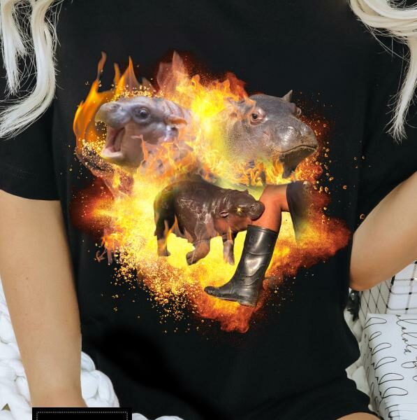 Baby Hippo Shirt I Love Moo Deng Shirt Moo Deng Bootleg Rap Tee Hippo Lover T Shirt Cute Baby Hippo Shirt Moo Deng I Love You Shirt 1