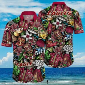 Boston College Eagles Floral Summer Vibe Hawaiian Shirt Aloha Shirt Aloha Shirt