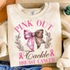 Breast Cancer Football Pink Out Shirt Breast Cancer Shirt Pink ribbon Coquette Bow Shirt 3