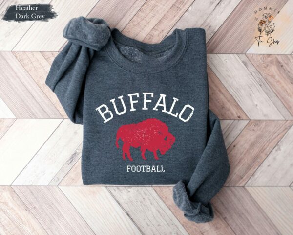 Buffalo Football Vintage Sweatshirt Retro Buffalo Football Crewneck Buffalo Bills Football Shirt Bills Football Gift 3