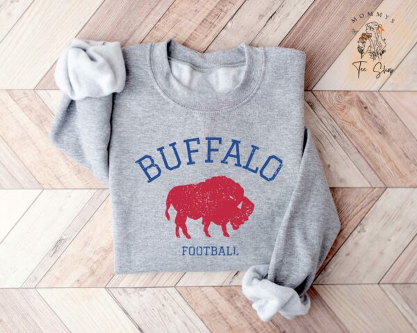 Buffalo Football Vintage Sweatshirt Retro Buffalo Football Crewneck Buffalo Bills Football Shirt Bills Football Gift 4