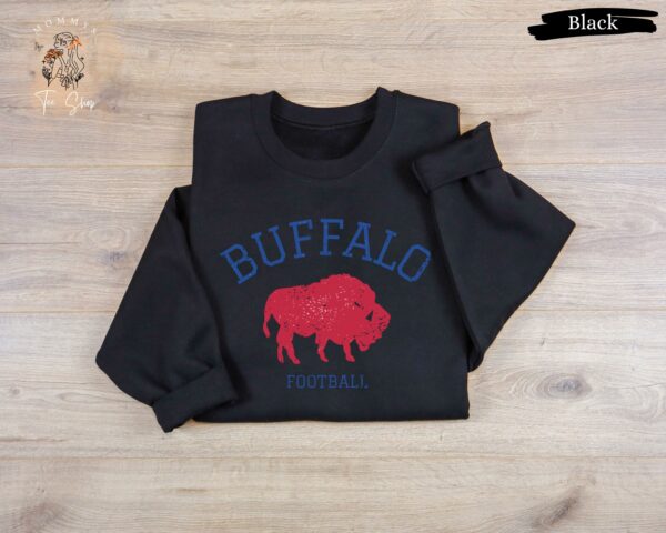 Buffalo Football Vintage Sweatshirt Retro Buffalo Football Crewneck Buffalo Bills Football Shirt Bills Football Gift 6