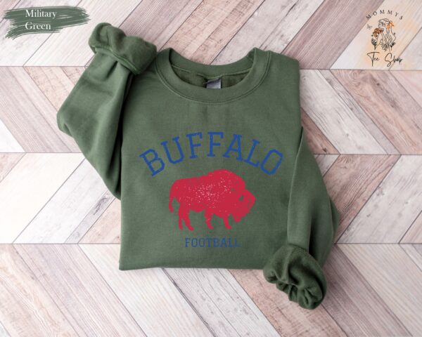 Buffalo Football Vintage Sweatshirt Retro Buffalo Football Crewneck Buffalo Bills Football Shirt Bills Football Gift 7