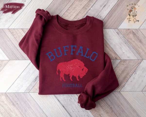 Buffalo Football Vintage Sweatshirt Retro Buffalo Football Crewneck Buffalo Bills Football Shirt Bills Football Gift 8