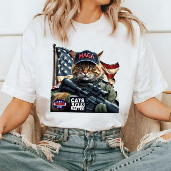 Cats Lives Matter Maga Trump 2024 T shirt MAGA Support President 2024 2 2