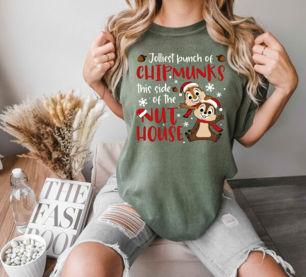 Chip Dale Christmas Comfort Colors Shirt Christmas Disney Family Vacation T shirt Chipmunks Gifts Snowmen Snowflake Double Trouble Te 1