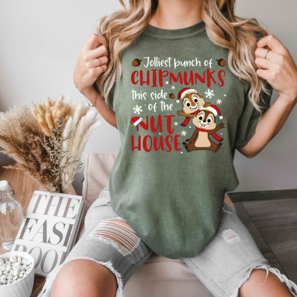 Chip Dale Christmas Comfort Colors Shirt Christmas Disney Family Vacation T shirt Chipmunks Gifts Snowmen Snowflake Double Trouble Te 1