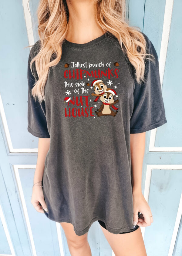 Chip Dale Christmas Comfort Colors Shirt Christmas Disney Family Vacation T shirt Chipmunks Gifts Snowmen Snowflake Double Trouble Te 2