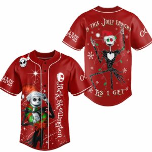 Christmas Jack Skellington Shirt Skellington Baseball Jersey Nightmare Before Christmas Shirt Disneyland Athletic Jersey Fall Tee 1