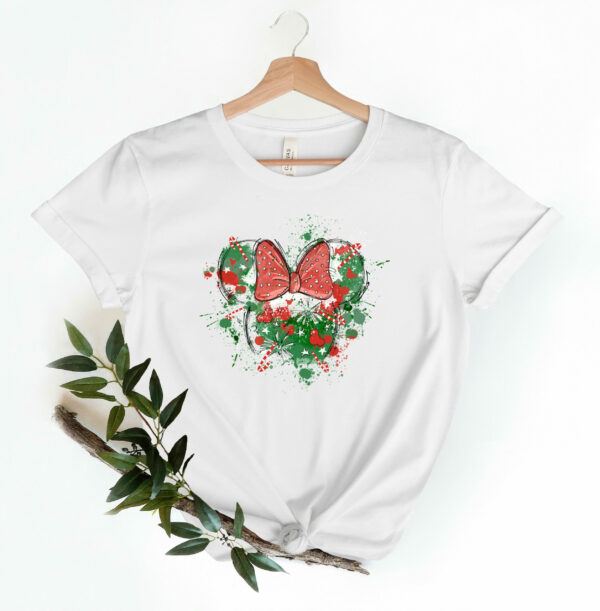 Christmas Minnie Castle Shirt Christmas Minnie Watercolor Shirt Disney Christmas Tee Disney Watercolor Tee Minnie Christmas Tee 2