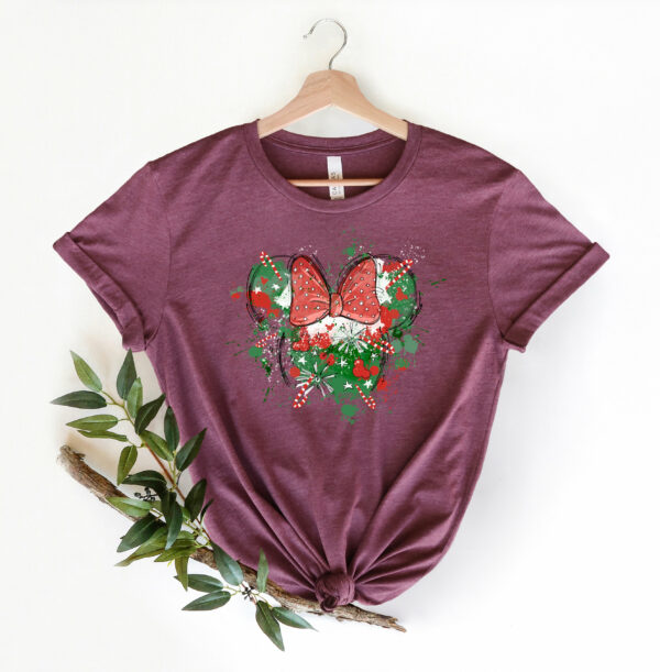 Christmas Minnie Castle Shirt Christmas Minnie Watercolor Shirt Disney Christmas Tee Disney Watercolor Tee Minnie Christmas Tee 3