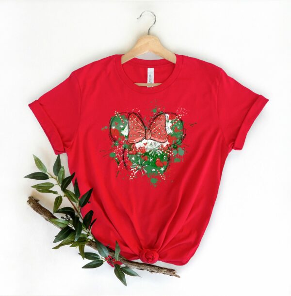 Christmas Minnie Castle Shirt Christmas Minnie Watercolor Shirt Disney Christmas Tee Disney Watercolor Tee Minnie Christmas Tee 4