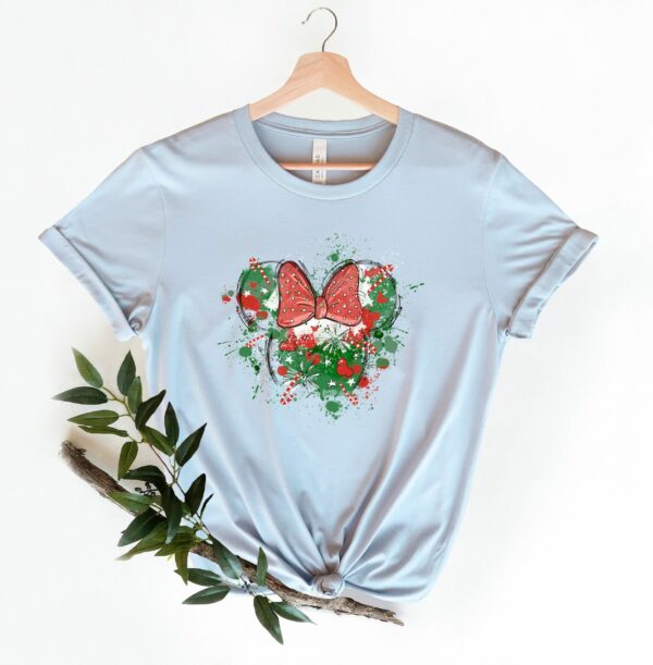 Christmas Minnie Castle Shirt Christmas Minnie Watercolor Shirt Disney Christmas Tee Disney Watercolor Tee Minnie Christmas Tee 5