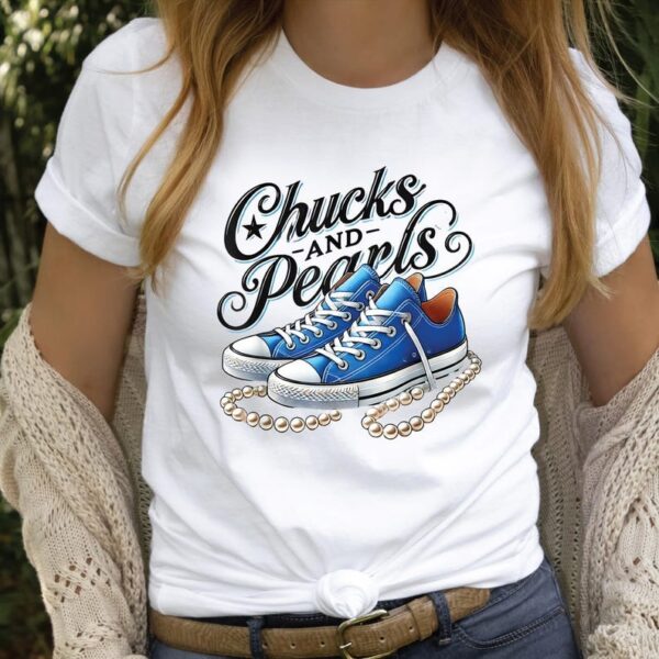 Chucks and Pearls Shirt Kamala Harris Style Shirt Vice President Shirts Kamala Support Shirt Inauguration Shirt Democrat Shirt 1