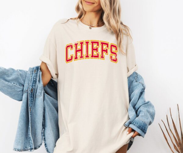 Comfort Color Retro Chiefs Shirt Kansas City Football Sweatshirt Kansas City Shirt Kansas City Retro Style Sweatshirt Kansas City Hoodie 5