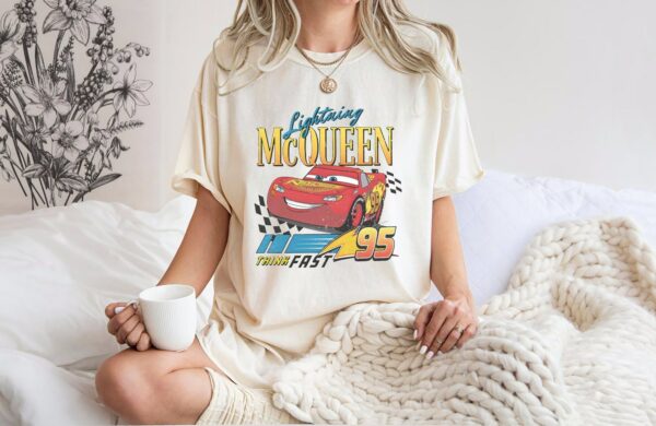 Comfort Colors(r) Retro Lightning Mcqueen Piston Cup Shirt Disney Cars Shirt Disney Shirts Disney Pixar Shirt Cars Shirt Cars Land Shirt 4