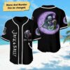 Custom Jack And Sally Baseball Jersey Jack Skellington Jersey Shirt Nightmare Before Christmas Basketball Team Halloween Skeleton Shirt 1