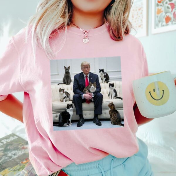 Cute Cats on Sofa With Trump Shirt Unique Animal Lover Gift 3 3