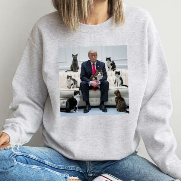 Cute Cats on Sofa With Trump Shirt Unique Animal Lover Gift 4 4