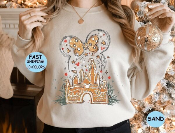 Disney Gingerbread Castle Shirt Christmas Castle Shirt Disney Christmas Shirt Mickey Christmas Shirt Disney Christmas Family Shirts 1