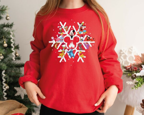 Disney Snowflake Christmas Sweatshirt Disneyland Xmas Shirt Magic Kingdom Holiday Shirt Mickey Snowflake T Shirt Disney Christmas Trip 2