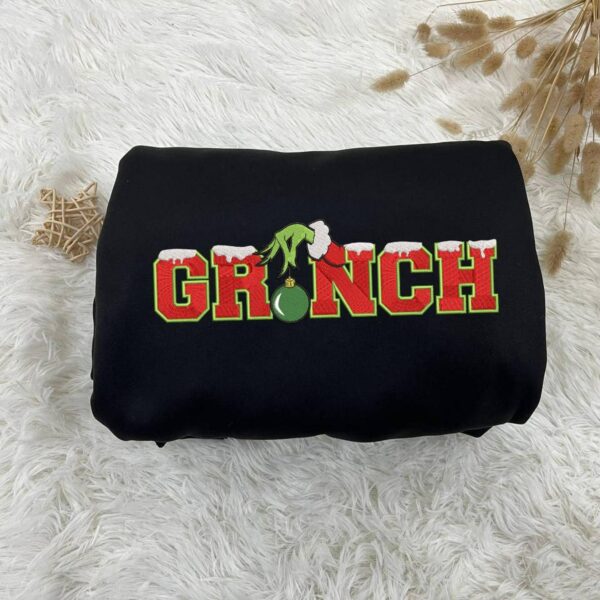 Embroidered Grinchmas Sweatshirt Whoville Xmas Shirt Funny Christmas Gift for Friend ESA131 3