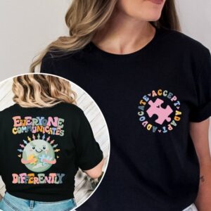 Everyone Communicates Differently ShirtComfort Autism ShirtTeeAutism Awareness ShirtAutism Teacher ShirtAutism Month Tee1