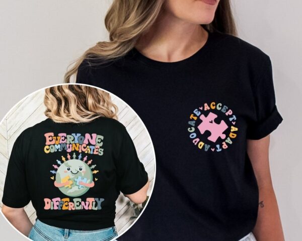 Everyone Communicates Differently ShirtComfort Autism ShirtTeeAutism Awareness ShirtAutism Teacher ShirtAutism Month Tee1