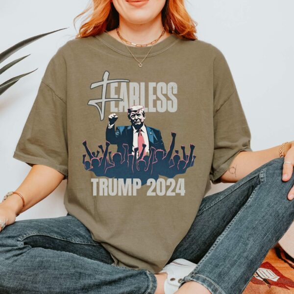 Fearless Trump 2024 T Shirt Shooting MAGA 2024 Shirt Patriot T Shirt Pro America Tee Trump 2024 Shirt Republican Gift Comfort Colors(r) 1