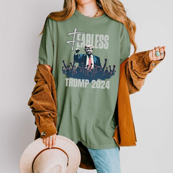 Fearless Trump 2024 T Shirt Shooting MAGA 2024 Shirt Patriot T Shirt Pro America Tee Trump 2024 Shirt Republican Gift Comfort Colors(r) 7