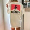 Firefighter Wife Shirt Thin Red Line Fireman Gift Fire Wife Apparel Unique Firefighter Spouse Tee 1