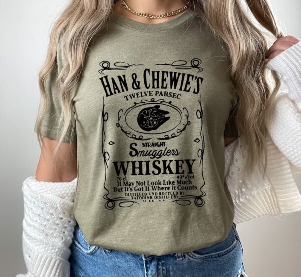 Graphic StarR Wars HanChewies Twelve Parsec Whiskey ShirtStraight Smuggler Whiskey Shirt Whiskey Shirt 1